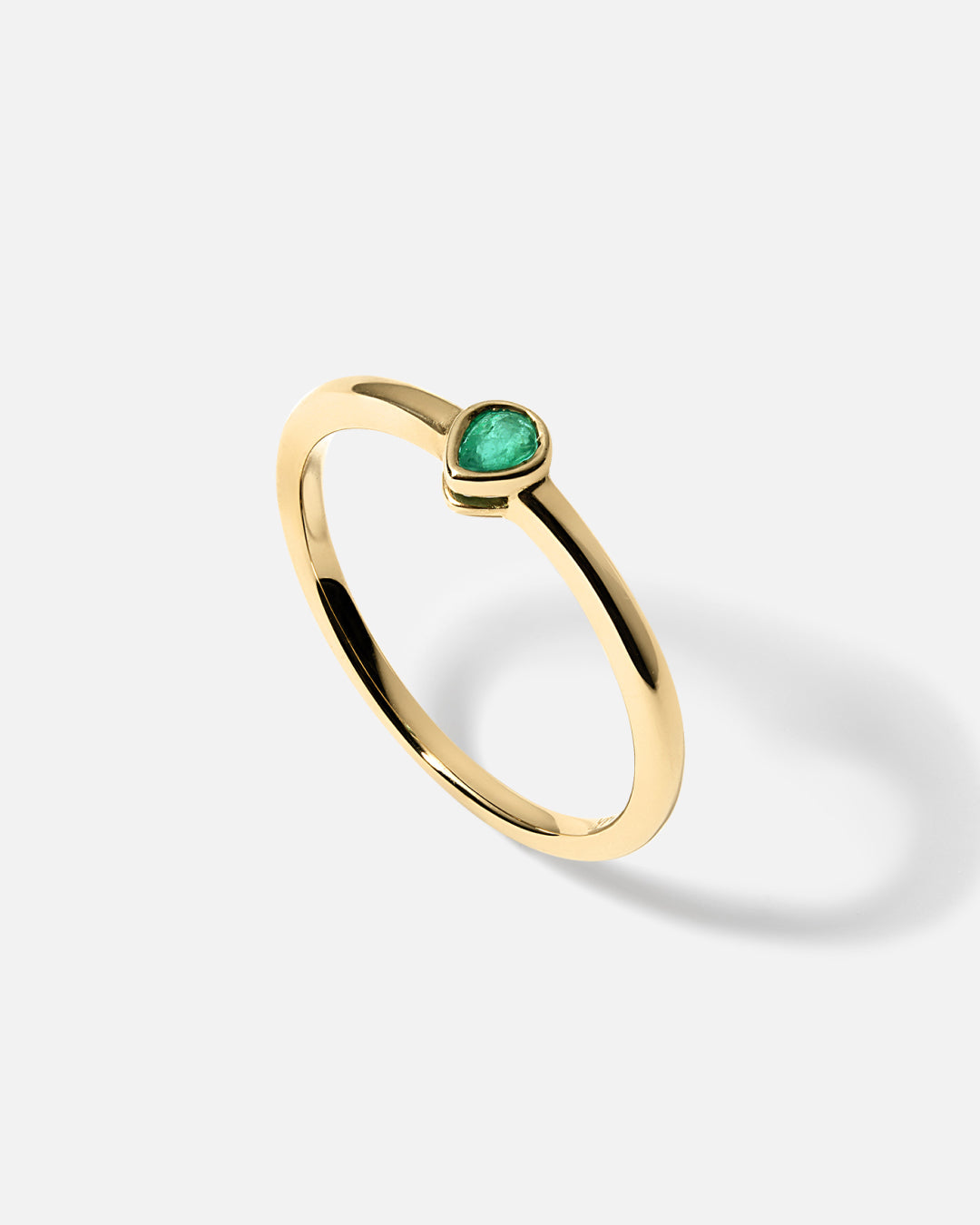 Petite store emerald ring