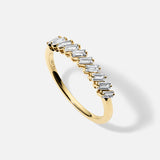 Tilted Diamond Baguette Demi Eternity Band