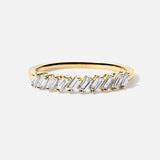 Tilted Diamond Baguette Demi Eternity Band