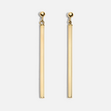 Gold Bar Dangle Whisper Earrings