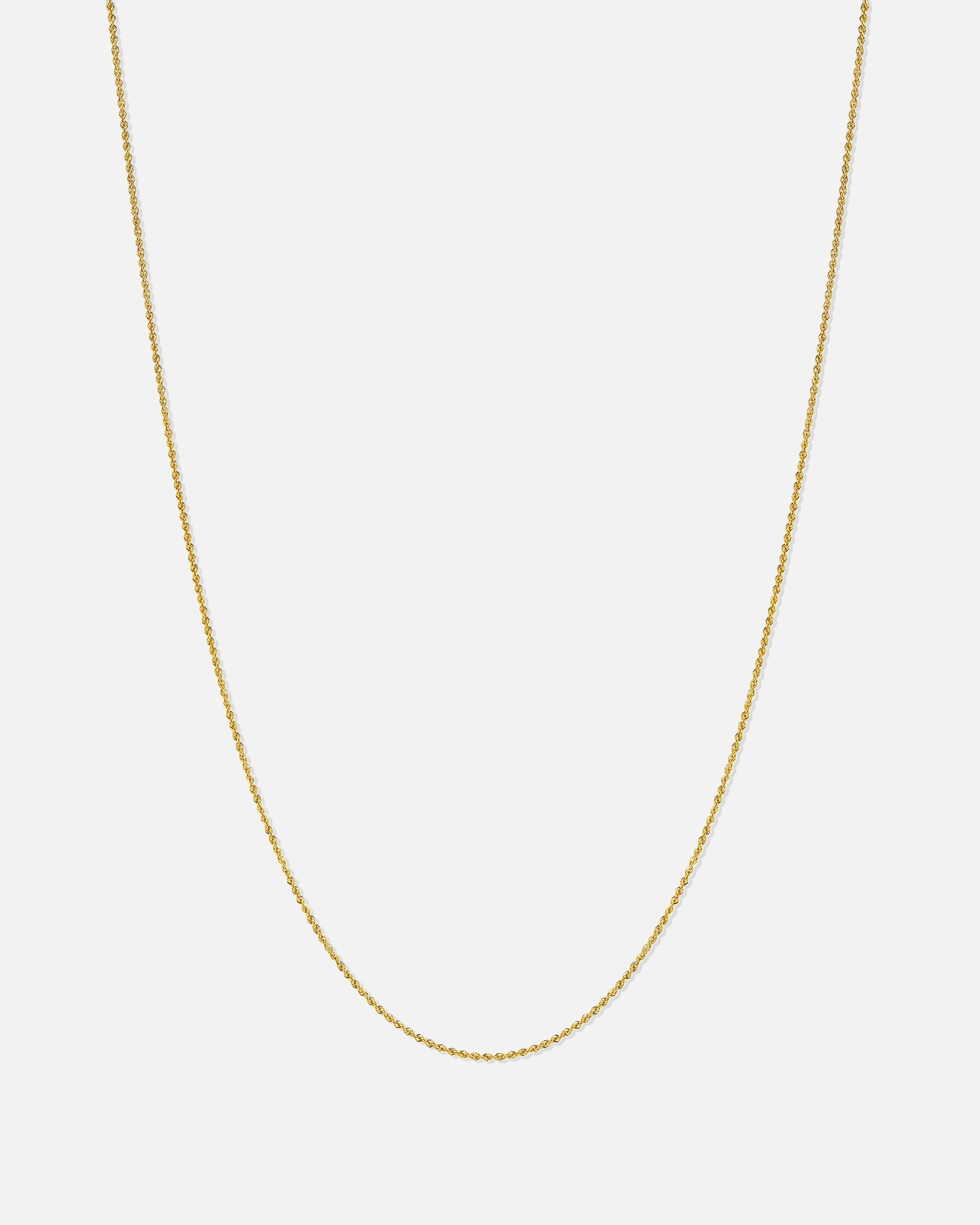 Park Gems - 14K Solid Gold - Petite Rope Chain Necklace - Unisex - Made ...
