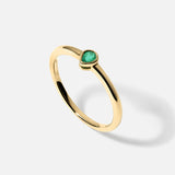 Petite Emerald Solitaire Ring